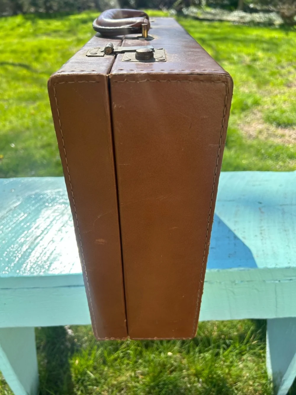 Vintage 1960's Lions Club International Leather Briefcase